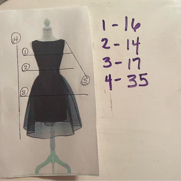 EUC - Vince Camuto Asymmetrical Chiffon Overlay Dress - Picture 6 of 8